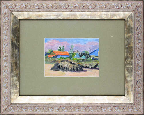 Усачёв Анатолий Андреевич. Пейзаж с домом